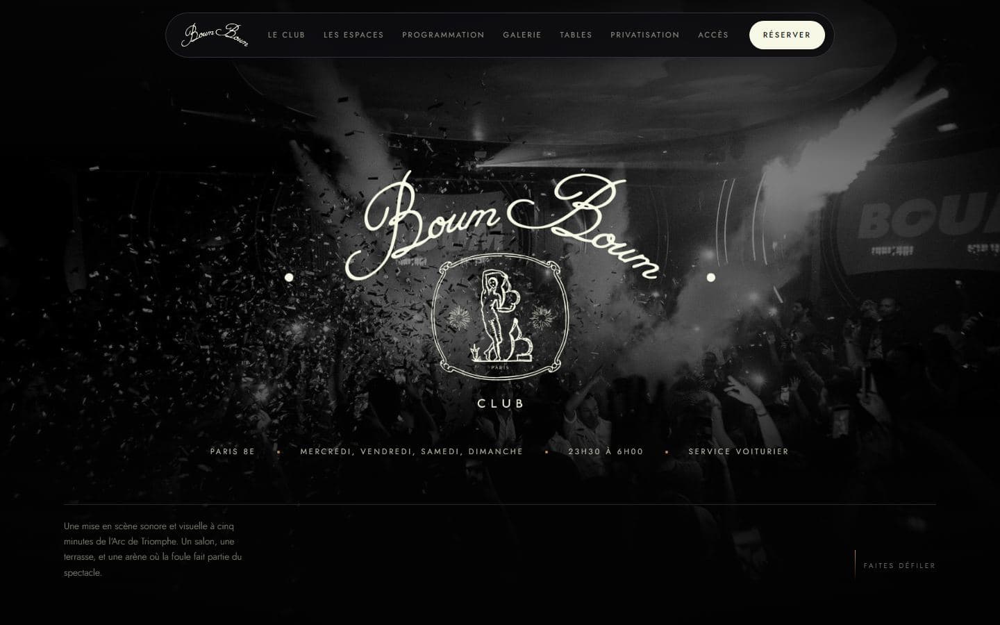 Aperçu du projet Boum Boum Club