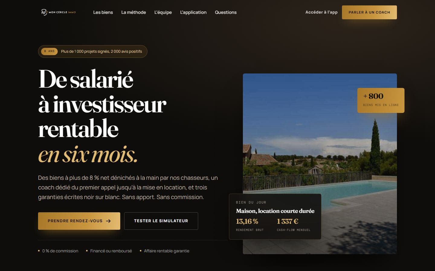 Aperçu du projet Mon Cercle Immo