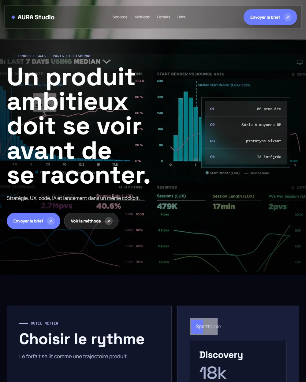 Aperçu du projet AURA Studio