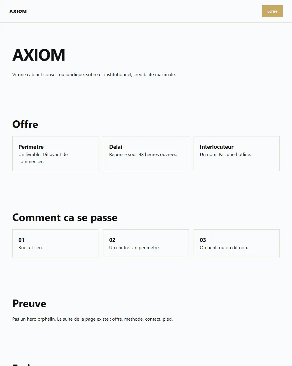 Capture complete du template AXIOM
