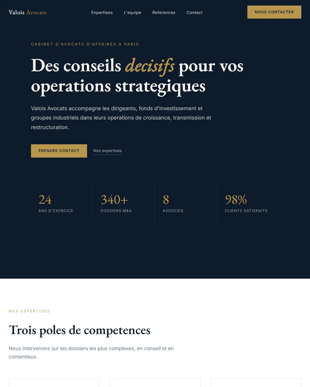 Capture complete du template Cabinet d Avocats