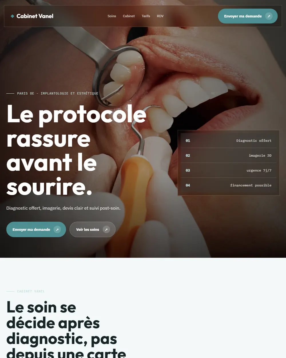Aperçu du projet Cabinet Dentaire Vanel