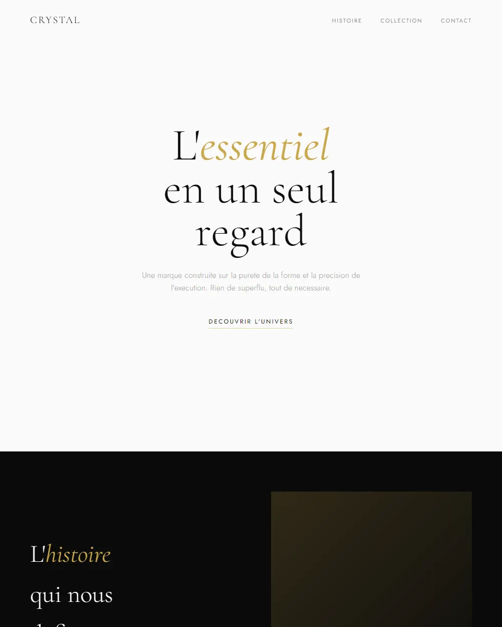 Capture complete du template CRYSTAL