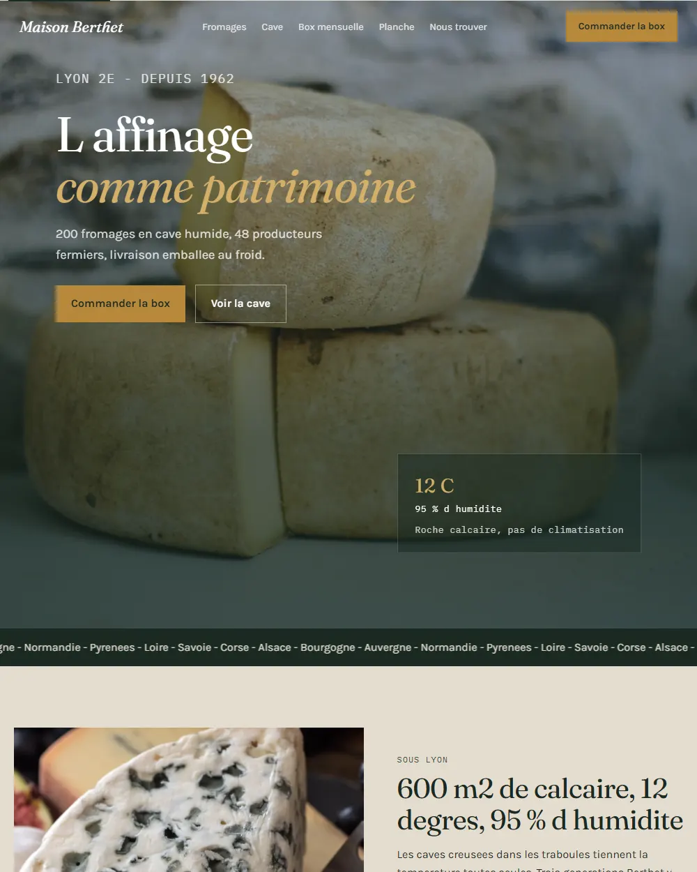 Capture complete du template Maison Berthet