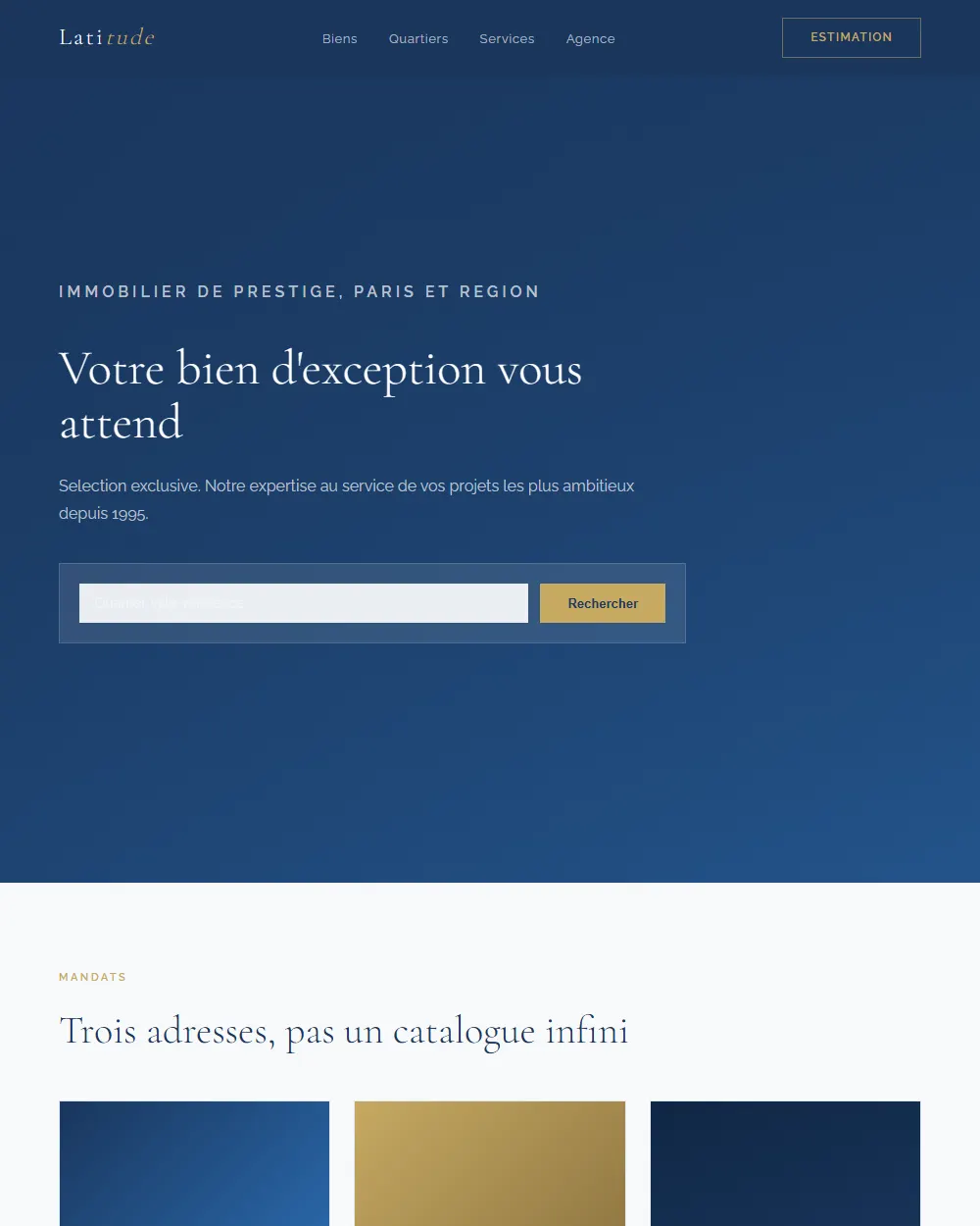 Capture complete du template LATITUDE