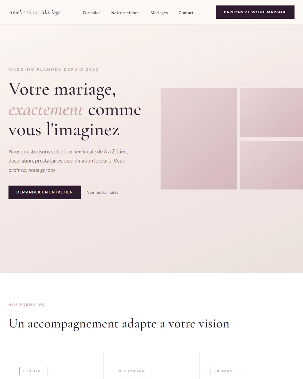 Aperçu du projet Atelier Ceremonie