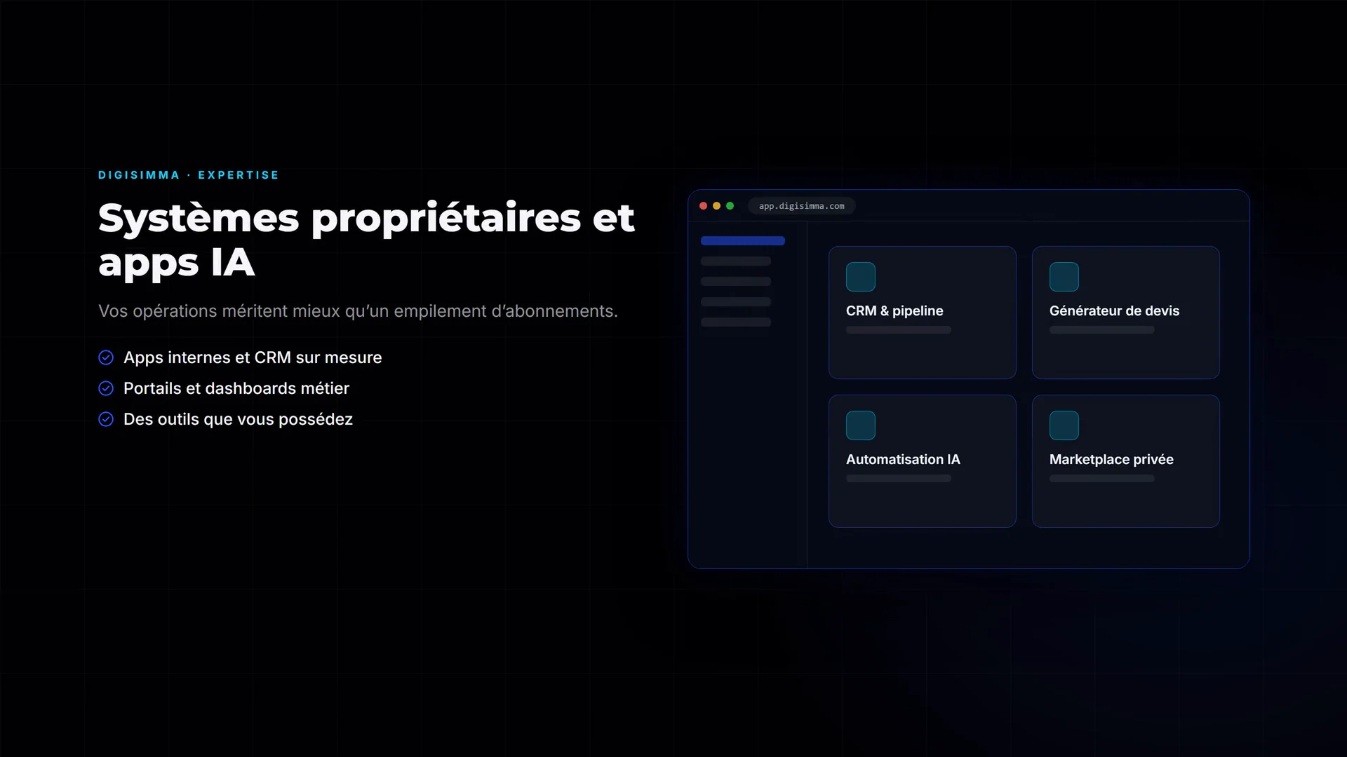 SaaS et outils internes sur mesure