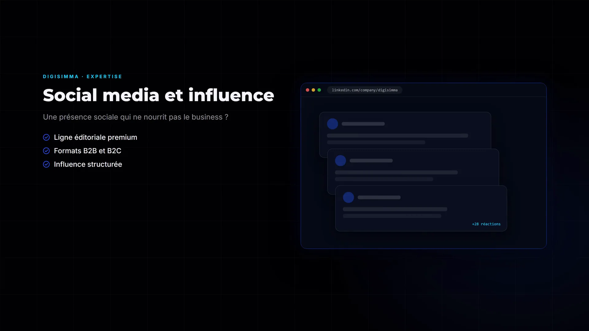 Social media et influence, motion design